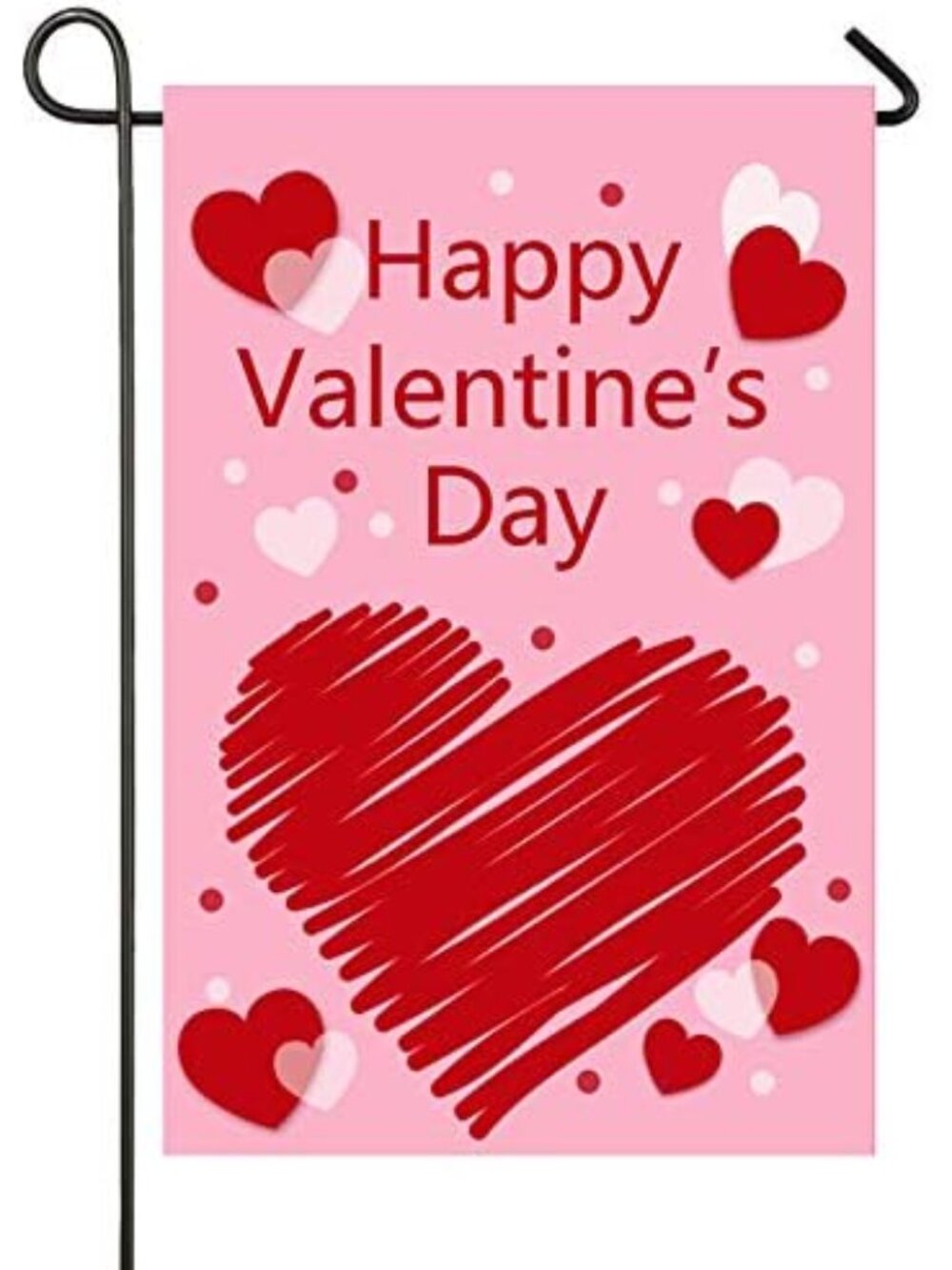 Happy Valentine Garden Flag Double Sided 12 X 18 Inch, Valentines Day Decoration